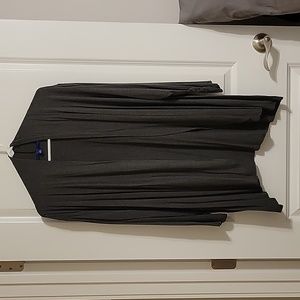 Apt. 9 gray open front cardigan 3XL